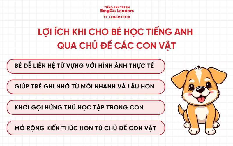 Bé học tiếng Anh các con vật