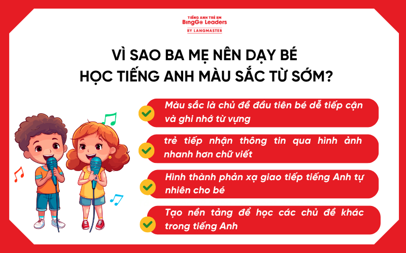 bé học tiếng Anh màu sắc