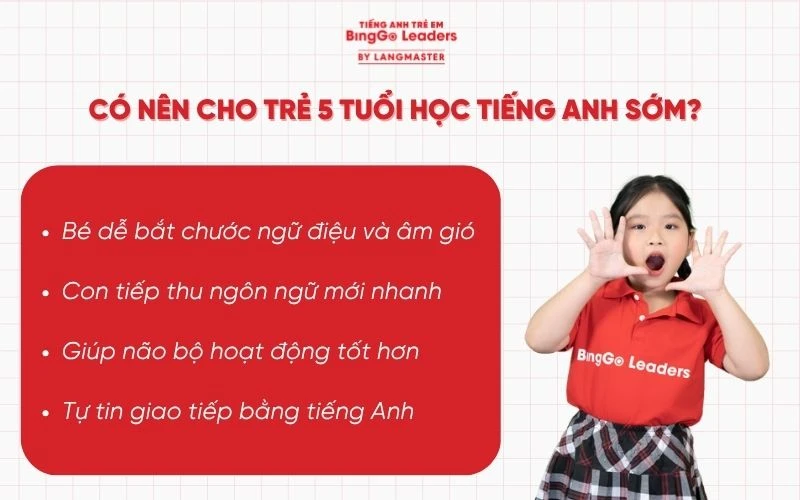 Học tiếng Anh cho trẻ em 5 tuổi