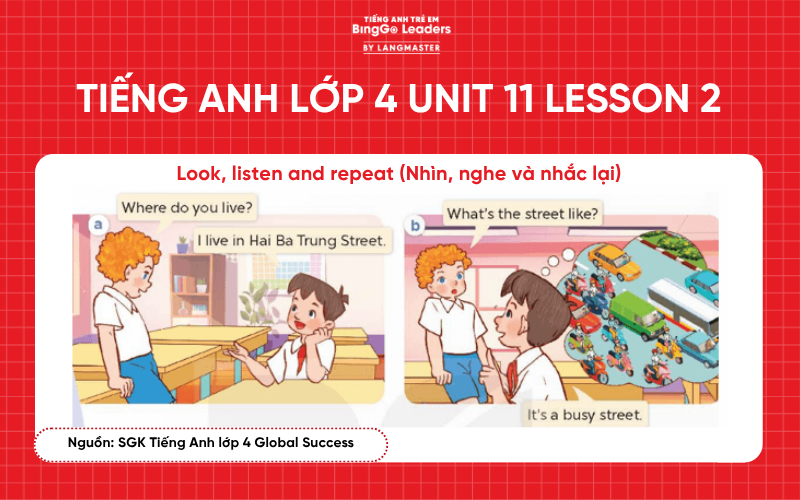Bài tập tiếng Anh lớp 4 Unit 11 Lesson 2