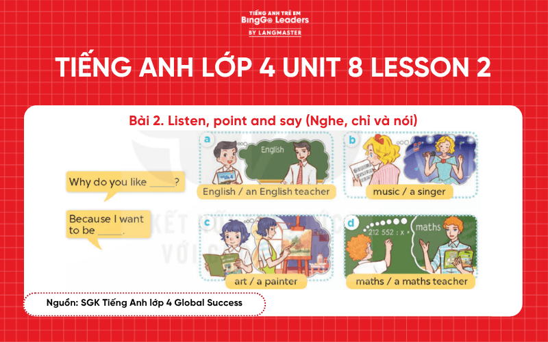 Bài tập tiếng Anh lớp 4 Unit 8 Lesson 2