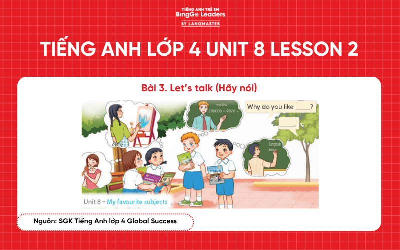 Bài tập tiếng Anh lớp 4 Unit 8 Lesson 2
