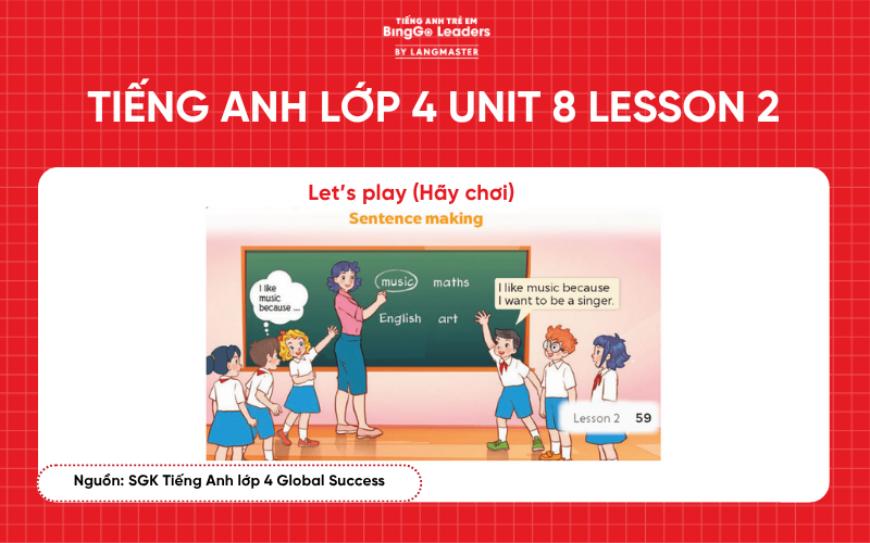 Bài tập tiếng Anh lớp 4 Unit 8 Lesson 2
