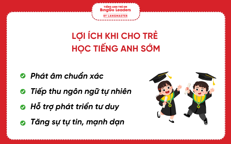 lợi ích khi cho trẻ học tiếng Anh sớm