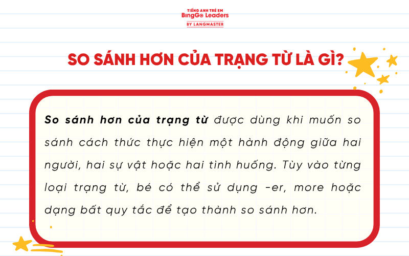 So sánh hơn của trạng từ là gì