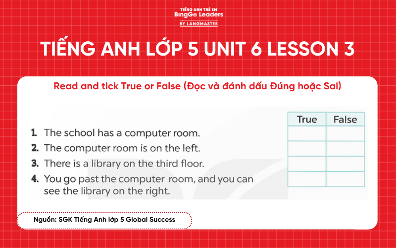 Bài tập tiếng Anh lớp 5 Unit 6 Lesson 3