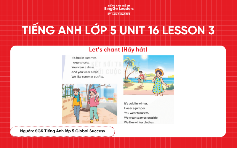 Bài tập tiếng Anh lớp 5 Unit 16 Lesson 3