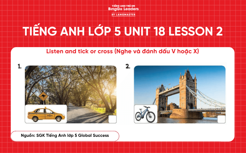 Bài tập tiếng Anh lớp 5 Unit 18 Lesson 2